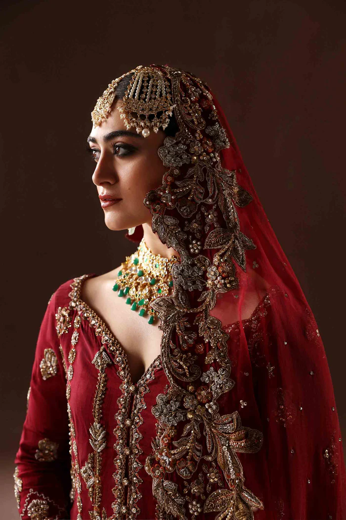 Classic Red Gharara Bridal - Image 5