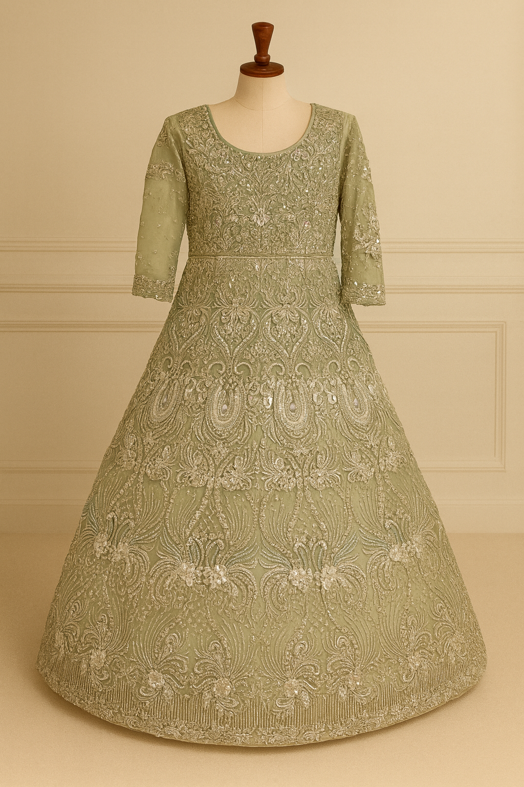 Bridal Maxi , Base Net + Indian Tissu